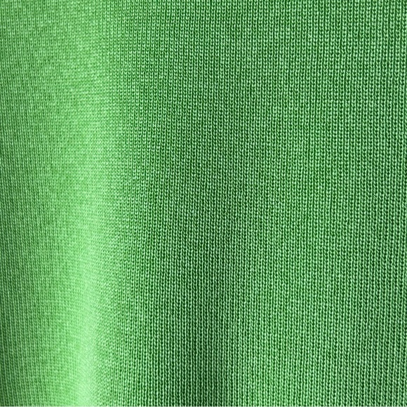 MISOOK Top Tank Vintage Knit Green Black White Stripes Side Slits Size M - Picture 7 of 8